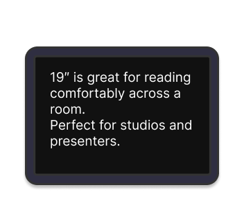 19-inch professional teleprompter