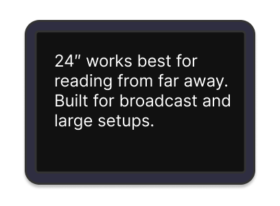 24-inch teleprompter